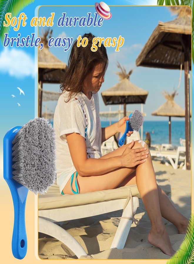 Remerry 2 Pcs Beach Sand Remover Brush with Drawstring Bag, Beach Accessories Scrub Brushes for CleaningSoft Bristle Brush for Summer Vacation Water Sports Volleyball Party (Grey) - Image 4